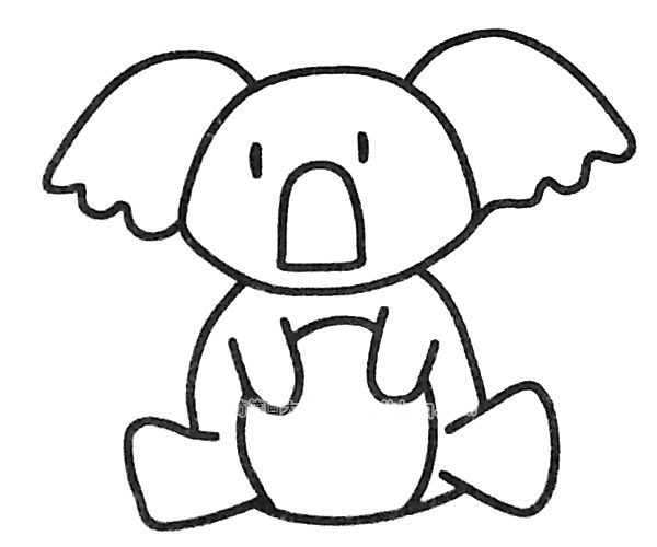 6款可爱的考拉简笔画图片