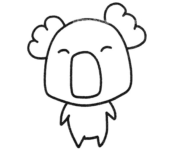 6款可爱的考拉简笔画图片