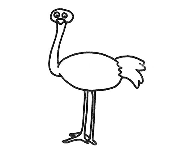 6款鸵鸟简笔画图片