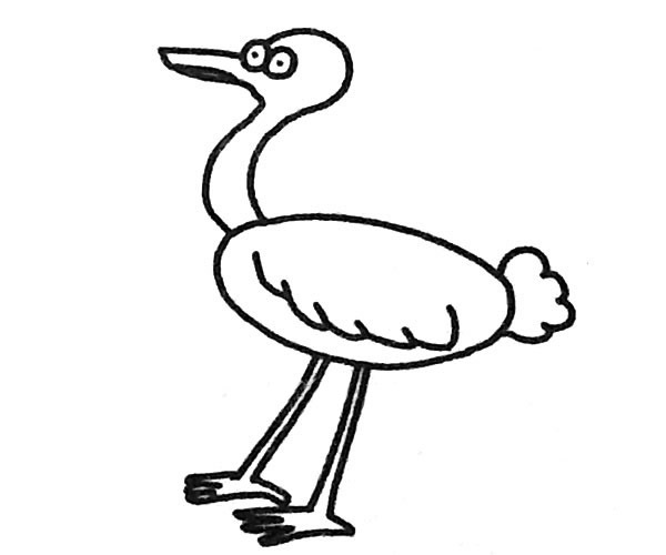 6款鸵鸟简笔画图片