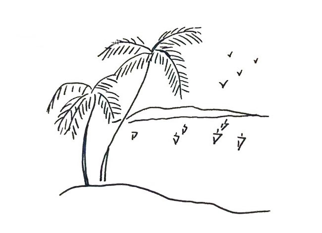 超有意境的风景简笔画4