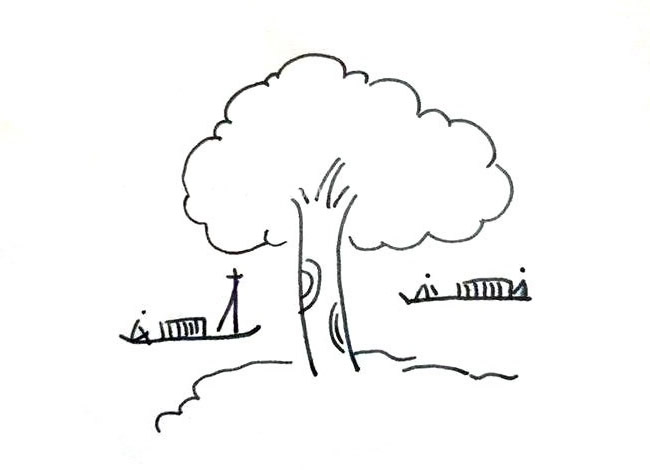 超有意境的风景简笔画6