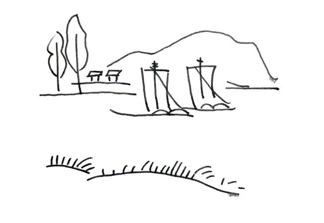 超有意境的风景简笔画7