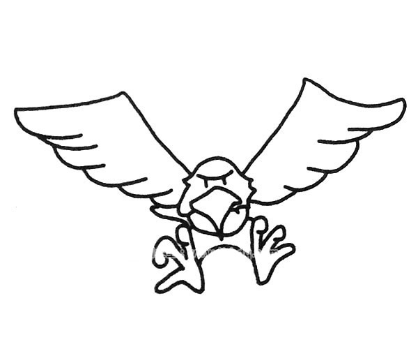 老鹰简笔画图片 老鹰的简单画法大全