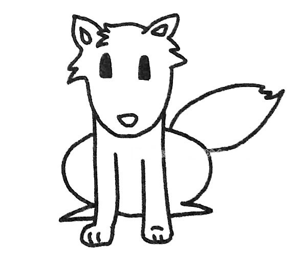 卡通狼简笔画图片
