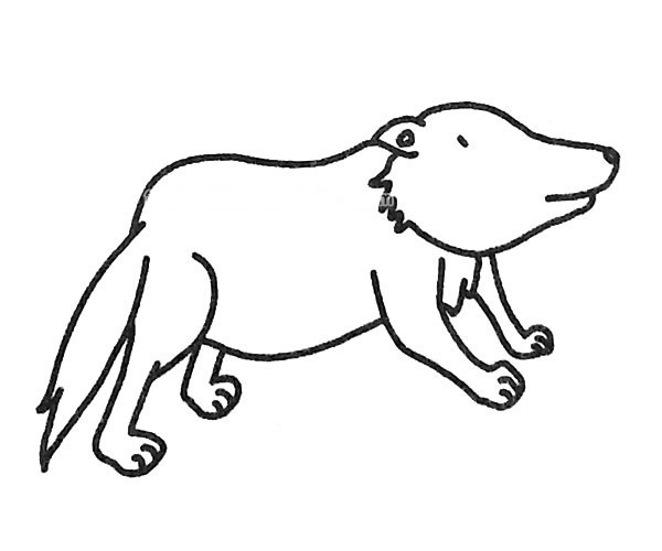 卡通狼简笔画图片