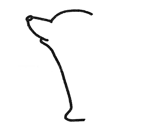 卡通狼简笔画步骤图解教程