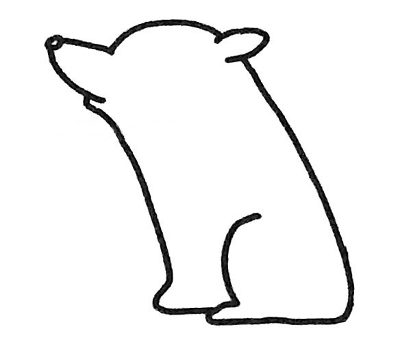 卡通狼简笔画步骤图解教程