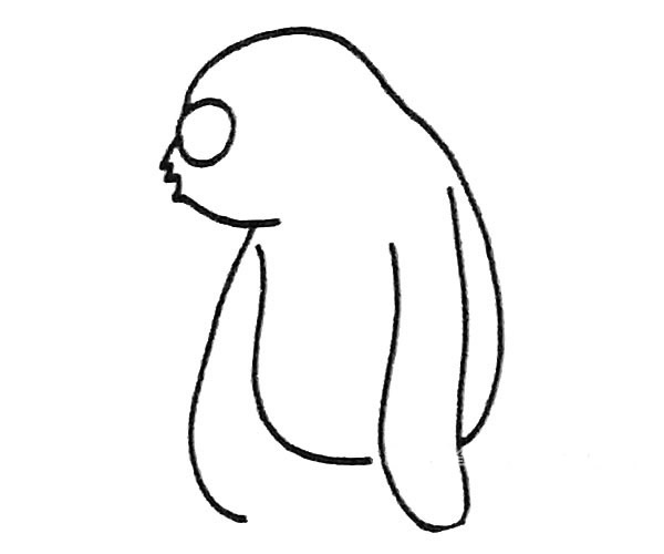 树懒简笔画步骤图解