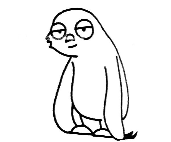 树懒简笔画步骤图解