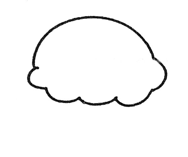 水母简笔画步骤图解