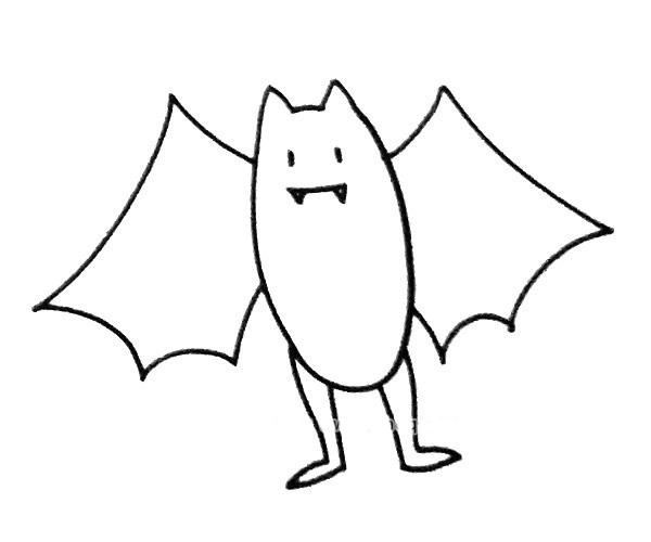 6款卡通蝙蝠简笔画图片