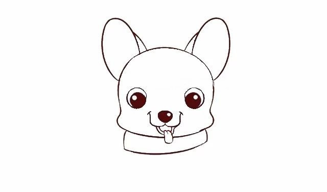 可爱的拉布拉多小狗简笔画