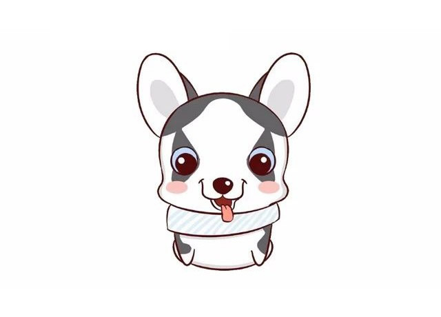 可爱的拉布拉多小狗简笔画