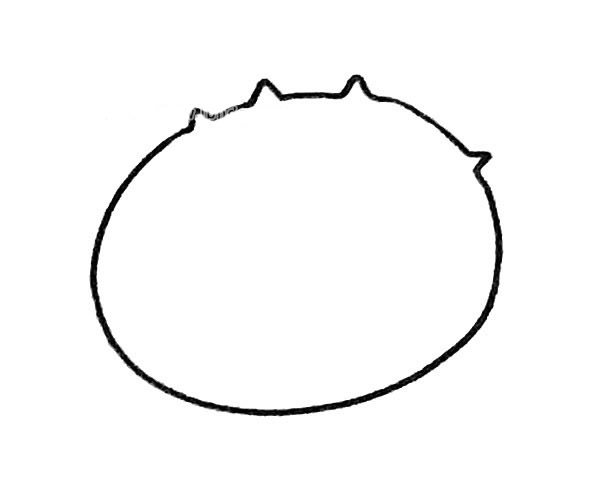 可爱的河豚简笔画步骤图解