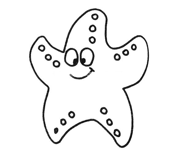 6款可爱的海星简笔画图片