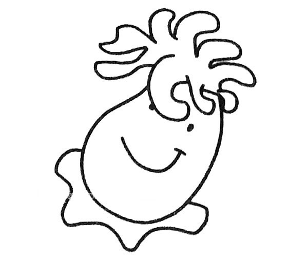 6款卡通海葵简笔画图片