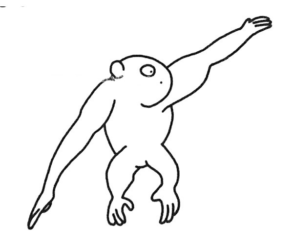 长臂猿简笔画图片2