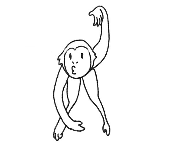 长臂猿简笔画图片5