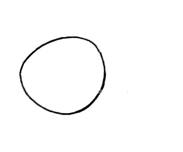 孔雀鱼简笔画步骤1