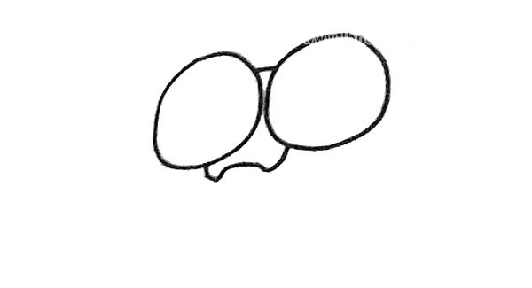 卡通螳螂简笔画步骤1