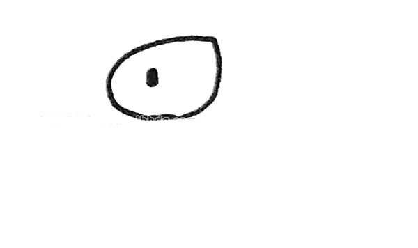 卡通蚯蚓简笔画步骤1