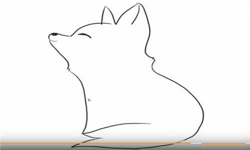 可爱的小狐狸简笔画