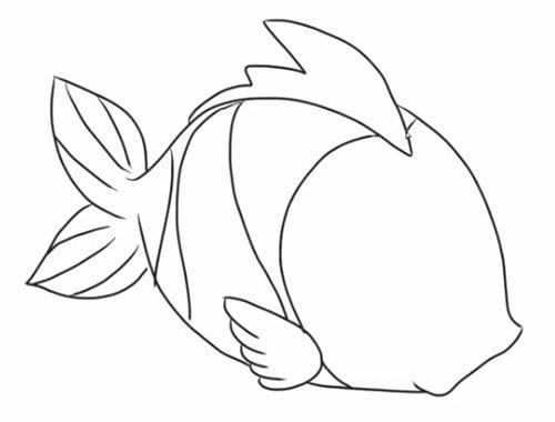 可爱的鱼简笔画步骤教程