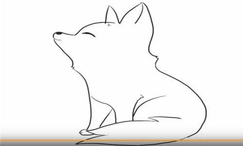可爱的小狐狸简笔画