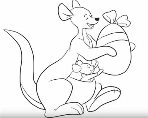 袋鼠怎么画简笔画图片