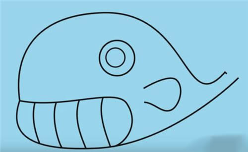 鲸鱼怎么画简笔画