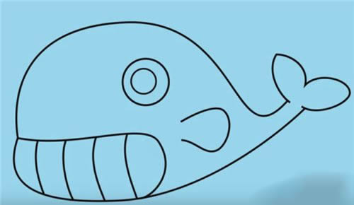 鲸鱼怎么画简笔画