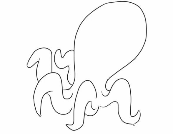 卡通乌贼简笔画图片