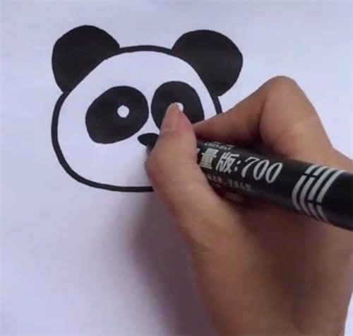 熊猫简笔画步骤图解