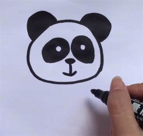 熊猫简笔画步骤图解