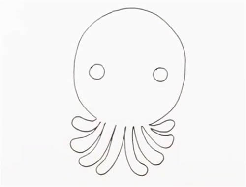 小章鱼简笔画步骤教程
