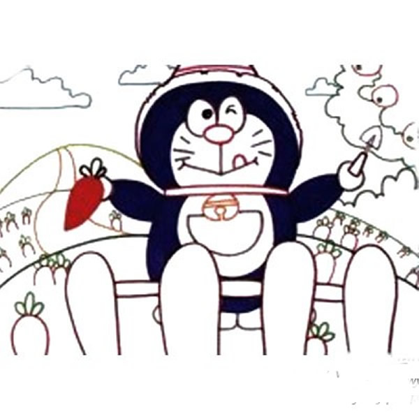 儿童画的哆啦a梦的图片 机器猫怎么画简单画法
