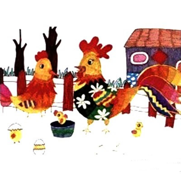 儿童画公鸡和小鸡 公鸡的画法儿童简笔画