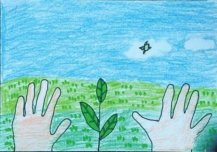 幼儿园大班绿色家园儿童绘画