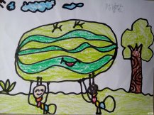 中班幼儿园绘画蚂蚁运粮