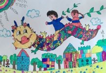 创意中国龙儿童画