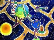 未来太空立体交通