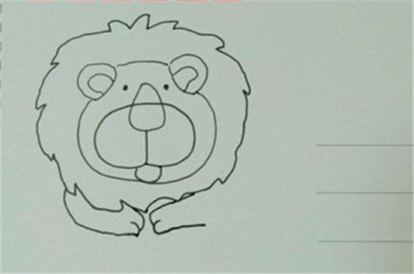 狮子儿童水彩画步骤图教程