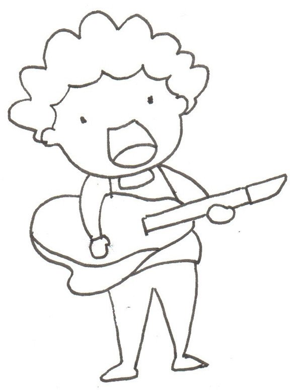 卡通乐队组合身体