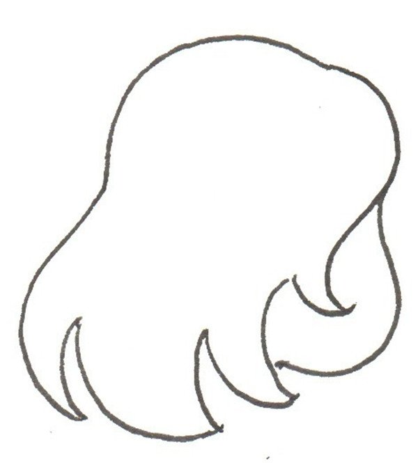 卡通钢琴家头部