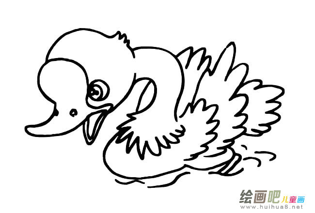天鹅简笔画图片