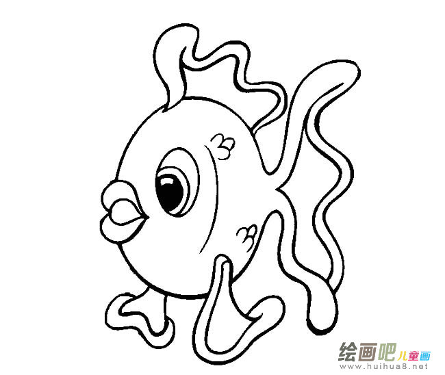 热带鱼简笔画图片