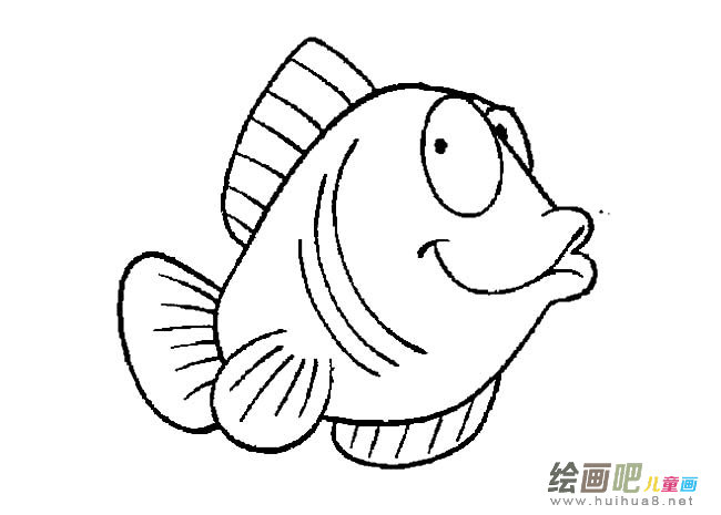 热带鱼简笔画图片