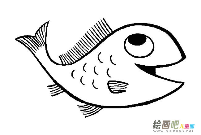 鱼简笔画图片