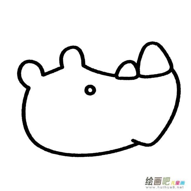 犀牛头像简笔画图片